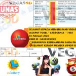 VEGAS6D JACKPOT TOGEL CALIFORNIA (7583) Rp.10.250.000,- LUNAS