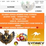 VVIPBOSS JACKPOT TOGEL SYDNEY POLLS (7086) Rp.12.000.000,- LUNAS