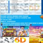 VEGAS6D JACKPOT PRAGMATIC GATES OF OLYMPUS 1000 Rp.12.000.000,- LUNAS