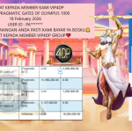 VIP4DP JACKPOT PRAGMATIC GATES OF OLYMPUS 1000 Rp.10.000.000,- LUNAS