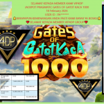 VIP4DP JACKPOT PRAGMATIC GATES OF GATOT KACA 1000 Rp.12.500.000,- LUNAS
