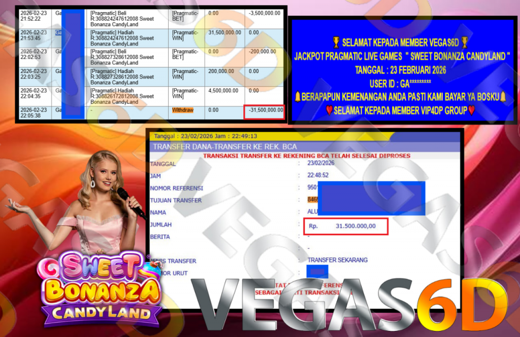 VICTORY4DP JACKPOT PRAGMATIC LIVE GAMES SWEET BONANZA CANDYLAND Rp.31.500.000,- LUNAS