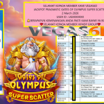 VEGAS6D JACKPOT PRAGMATIC GATES OF OLYMPUS SUPER SCATTER Rp.23.000.000,- LUNAS