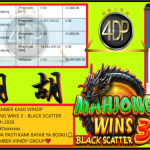VIP4DP JACKPOT PRAGMATIC MAHJONG WINS 3 – BLACK SCATTER Rp.18.000.000,- LUNAS