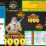 VIP4DP JACKPOT PRAGMATIC GATES OF OLYMPUS 1000 Rp.20.000.000,- LUNAS