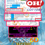 VEGAS6D JACKPOT TOGEL PASARAN OHIO EVENING ” 4151 ” Rp.19.000.000,- LUNAS