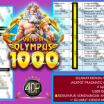 VIP4DP JACKPOT PRAGMATIC GATES OF OLYMPUS 1000 Rp.20.000.000,- LUNAS