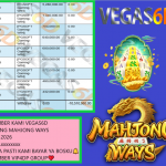 VEGAS6D JACKPOT PGSOFT GAMING MAHJONG WAYS Rp 10.510.980,- LUNAS