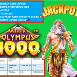 VIP4DP JACKPOT PRAGMATIC GATES OF OLYMPUS 1000 Rp 12.000.000,- LUNAS