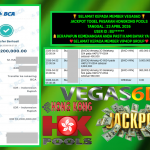 VEGAS6D JACKPOT TOGEL PASARAN HONGKONG POOLS Rp.10.200.000,- LUNAS