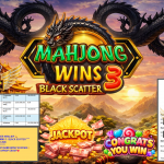 VIRAL4DP JACKPOT PRAGMATIC ”MAHJONG WINS 3 – BLACK SCATTER” Rp10.550.000,- LUNAS